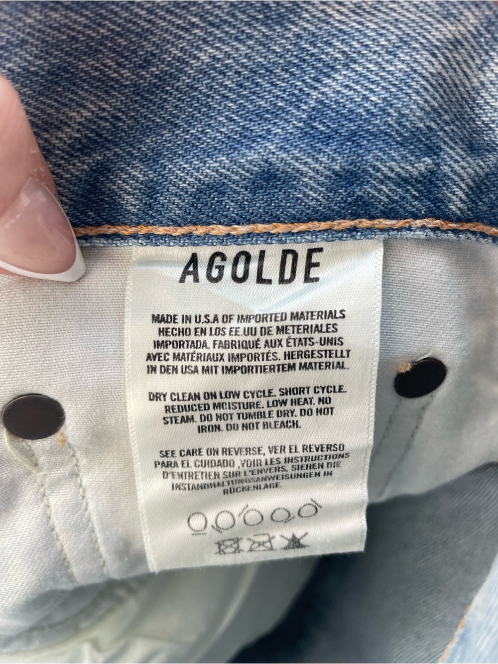 AGOLDE 90’s Pinch Waist, Straight Jeans, silver shimmer, sz 25 NWOT